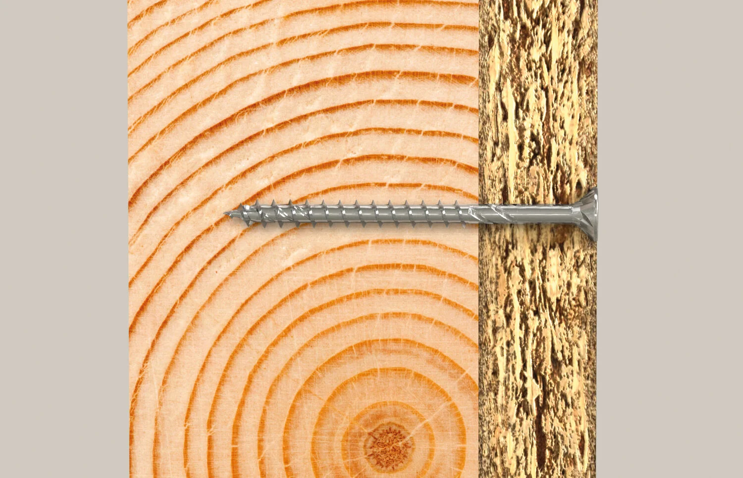 fischer PowerFast II CTP Anwendung – Holzverbindung Teilgewinde in Nadelholz