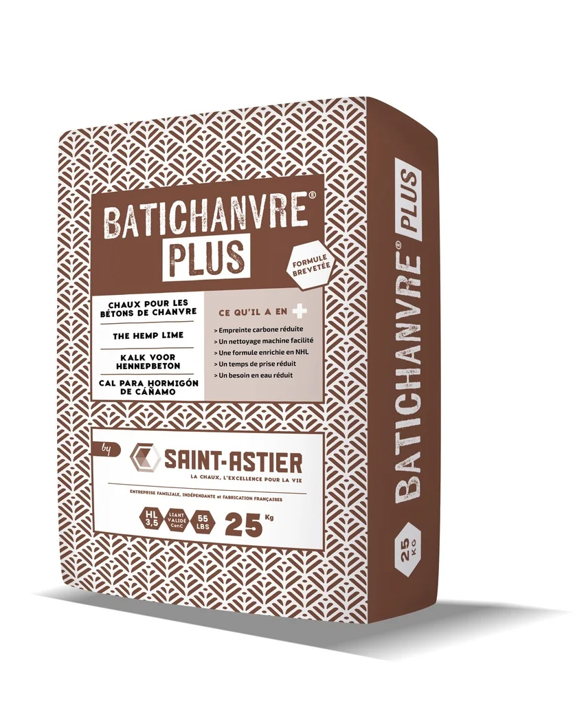 Saint-Astier® BATICHANVRE® PLUS, Der Hanf-Kalk, ökologischer Baustoff von Lehm-Revival