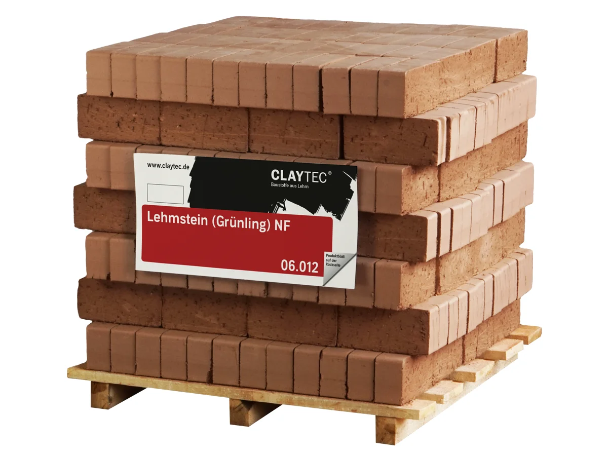 ClayTec Lehmstein Gruenling NF – ökologischer Baustoff von Lehm-Revival
