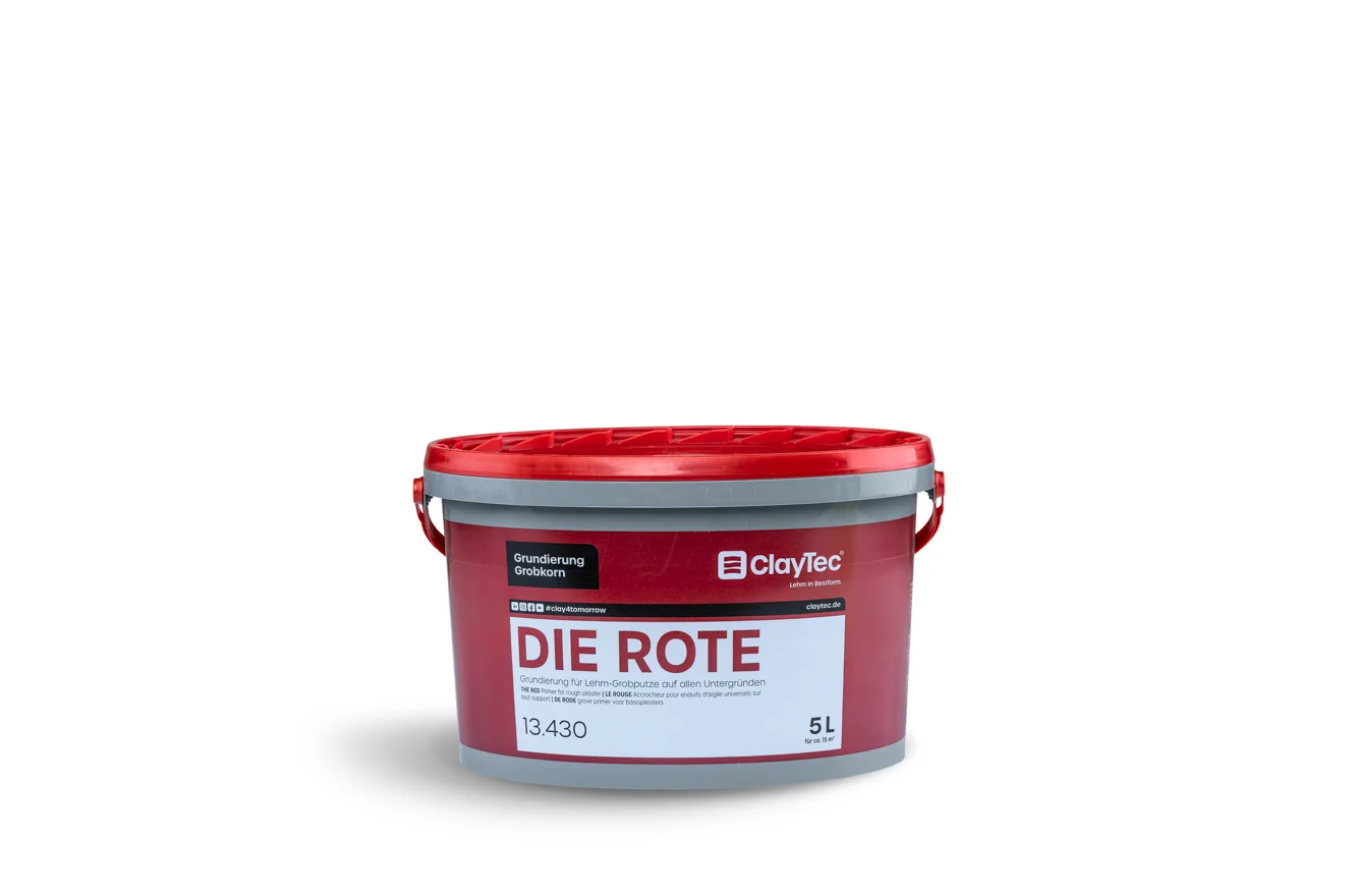 ClayTec Grundierung DIE ROTE grob – ökologischer Baustoff von Lehm-Revival
