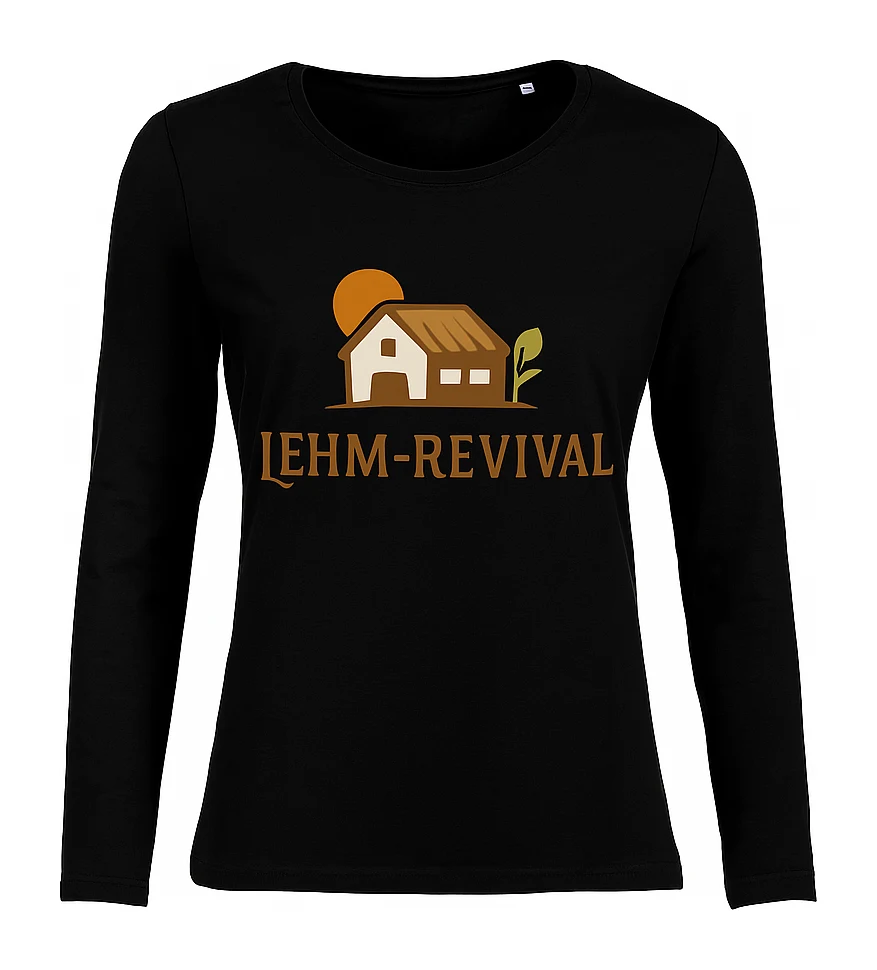 Langarm Shirt Lehm-Revival Biobaumwolle Damen – Vorderansicht Studio