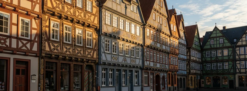 Typisches mitteldeutsches Fachwerkhaus mit historischem Lehmputz