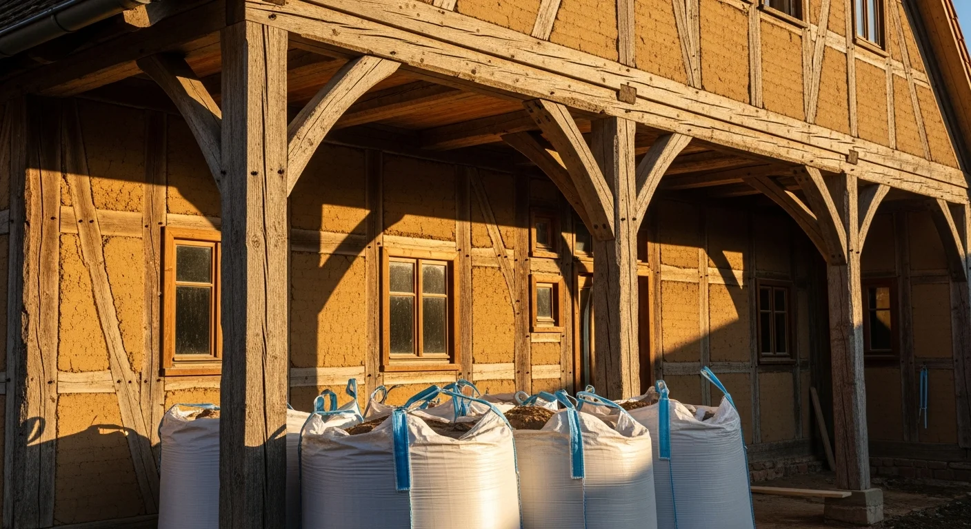 Fachwerk-Restaurierung mit Lehmbaustoffen, Sanierung eines historischen Bauernhauses