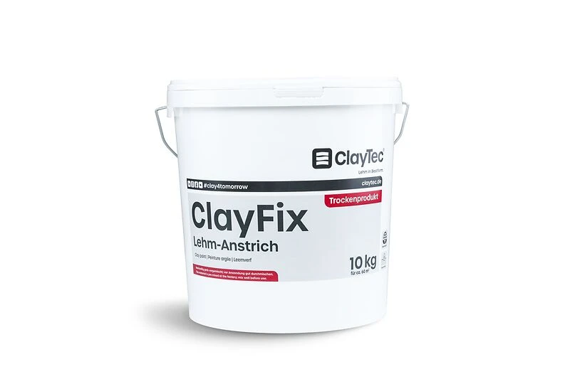 CLAYTEC GmbH & Co. KG ClayFix Lehm-Anstrich glatt – ökologischer Baustoff von Lehm-Revival
